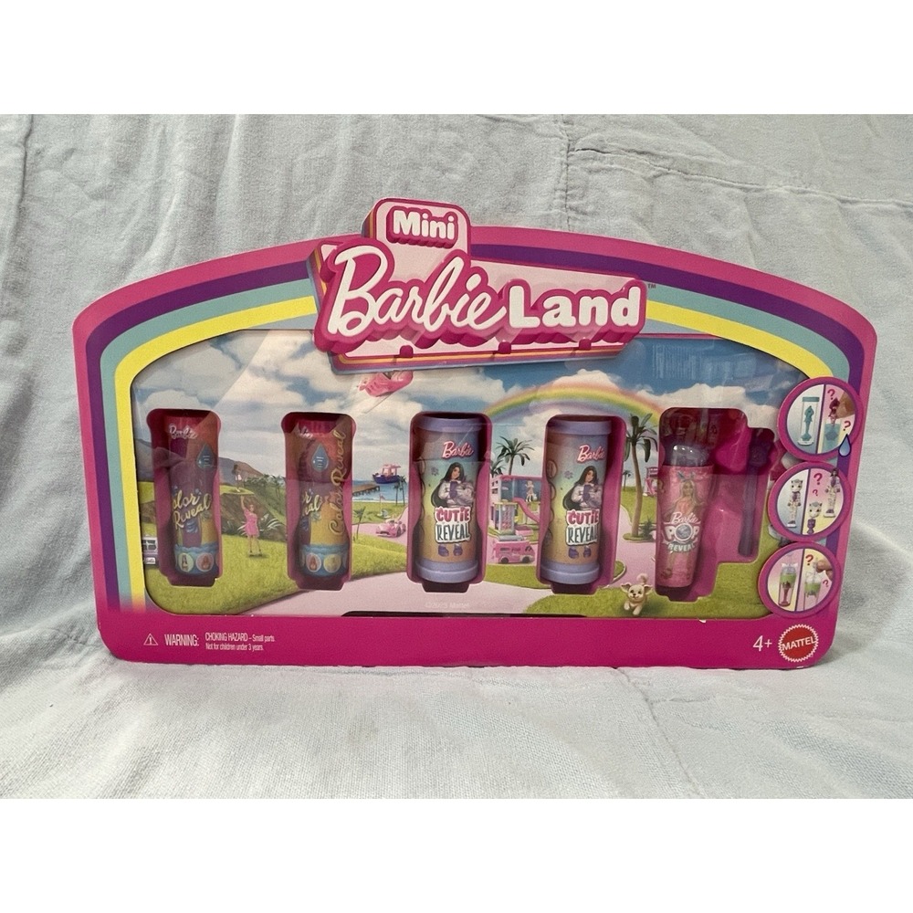 NEW Barbie Mini Barbieland 5-Pack Pop Cutie & Color Reveal 1.5" Mini Doll